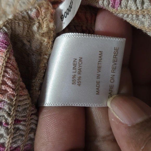 Eva Mendes Floral Puff Sleeve Smocked Crop Top Size Small - Picture 6 of 6